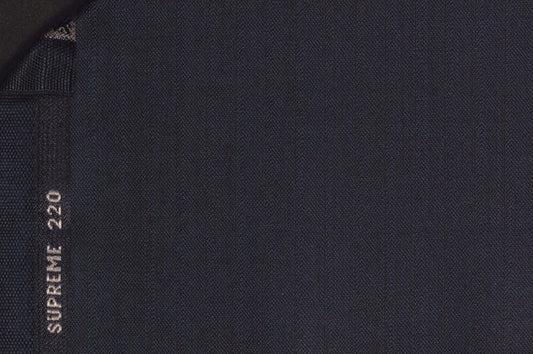 Dormeuil Fabric Navy Plain 47% Wool 37% Cashmere 16% Silk (Ref-220010)