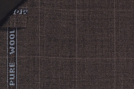 Dormeuil Fabric Grey Check 100% Wool (Ref-290037)