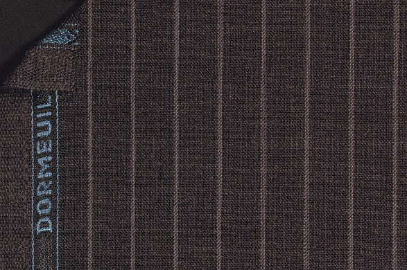 Dormeuil Fabric Grey Stripe 100% Wool (Ref-290047)