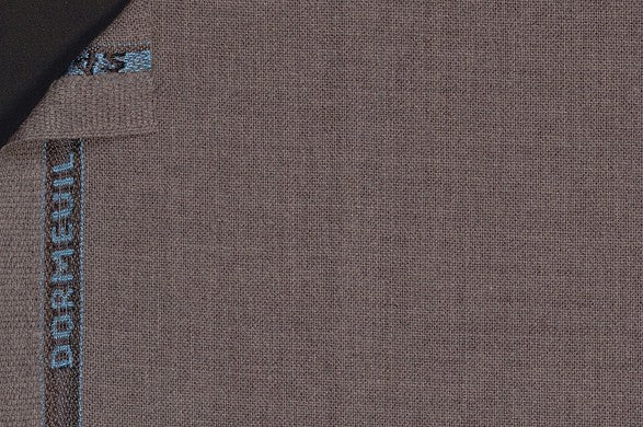 Dormeuil Fabric Grey Plain 100% Wool (Ref-290061)