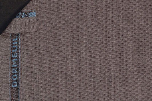 Dormeuil Fabric Grey Plain 100% Wool (Ref-290061)