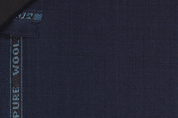 Dormeuil Fabric Blue Plain 100% Wool (Ref-290067)