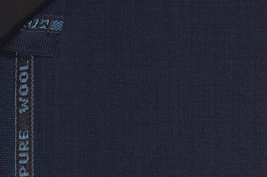 Dormeuil Fabric Blue Plain 100% Wool (Ref-290067)