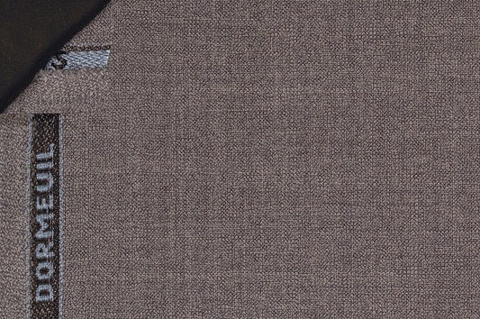 Dormeuil Fabric Grey Plain 100% Wool (Ref-290109)