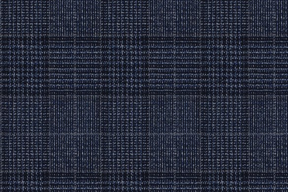Dormeuil Fabric Blue Check 100% Wool (Ref-290122)