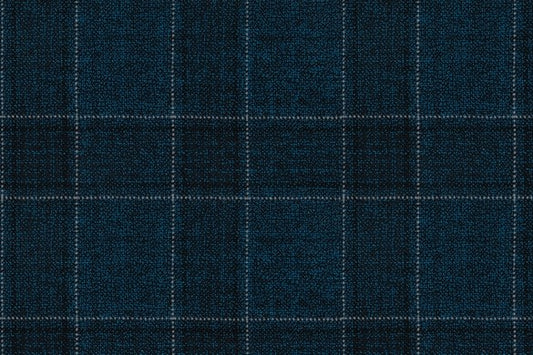 Dormeuil Fabric Green Check 100% Wool (Ref-290125)