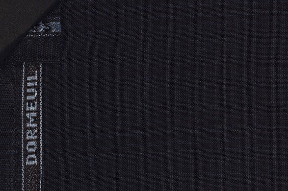 Dormeuil Fabric Navy Check 100% Wool (Ref-290135)