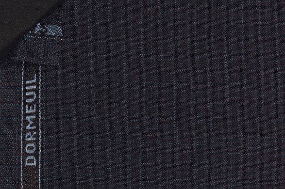 Dormeuil Fabric Blue Semi Plain 100% Wool (Ref-290138)
