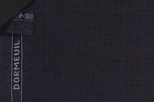 Dormeuil Fabric Blue Semi Plain 100% Wool (Ref-290138)
