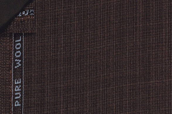 Dormeuil Fabric Brown Semi Plain 100% Wool (Ref-290139)
