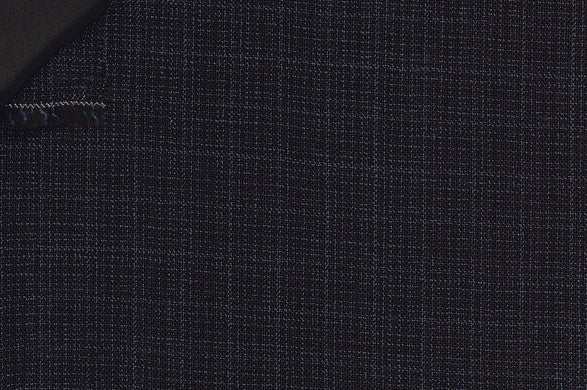 Dormeuil Fabric Navy Check 100% Wool (Ref-290140)