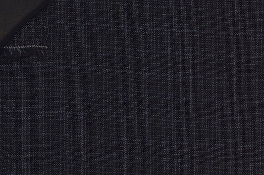 Dormeuil Fabric Navy Check 100% Wool (Ref-290140)