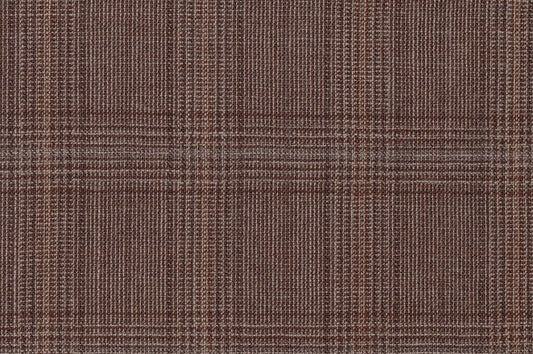 Dormeuil Fabric Brown Check 100% Wool (Ref-290145)