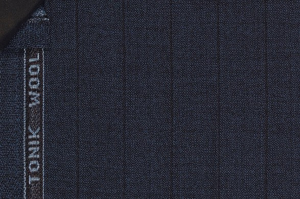 Dormeuil Fabric Navy Stripe 100% Wool (Ref-290147)