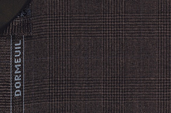 Dormeuil Fabric Grey Check 100% Wool (Ref-290151)