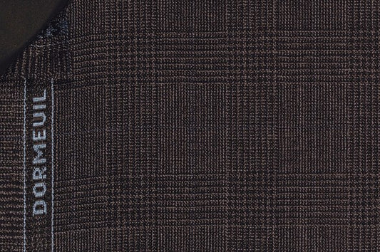 Dormeuil Fabric Grey Check 100% Wool (Ref-290151)