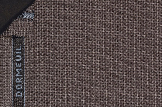 Dormeuil Fabric Grey Semi Plain 100% Wool (Ref-290155)