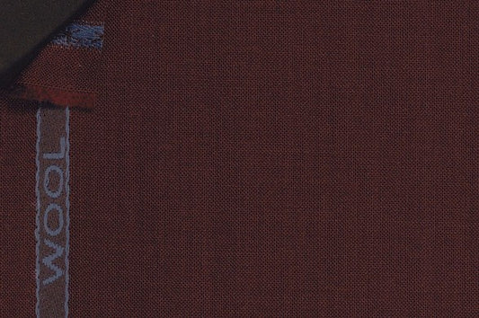 Dormeuil Fabric Burgundy Plain 100% Wool (Ref-290809)