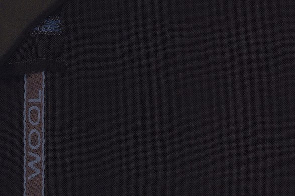 Dormeuil Fabric Black Plain 100% Wool (Ref-290810)