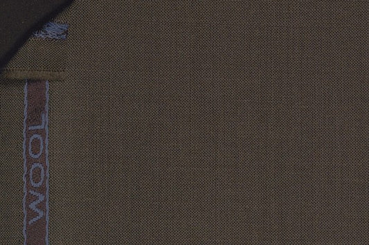 Dormeuil Fabric Green Plain 100% Wool (Ref-290814)