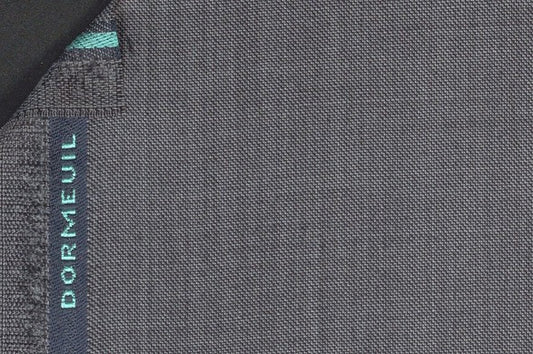 Dormeuil Fabric Grey Semi Plain 100% Wool (Ref-300003)