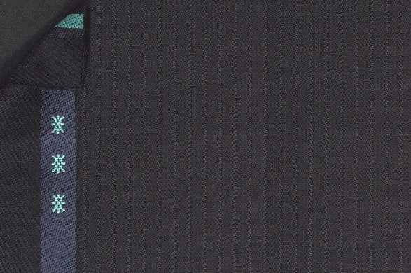 Dormeuil Fabric Black Stripe 100% Wool (Ref-300729)