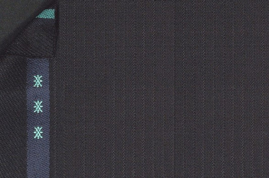 Dormeuil Fabric Black Stripe 100% Wool (Ref-300729)