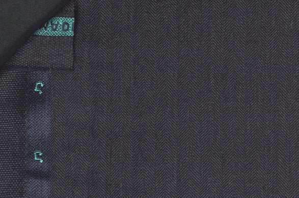 Dormeuil Fabric Grey Herringbone 100% Wool (Ref-300788)