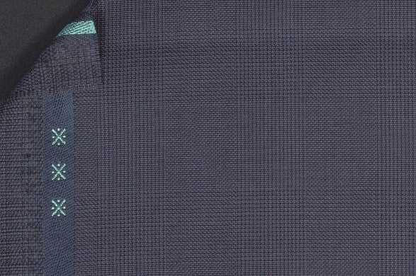 Dormeuil Fabric Navy Check 100% Wool (Ref-301627)