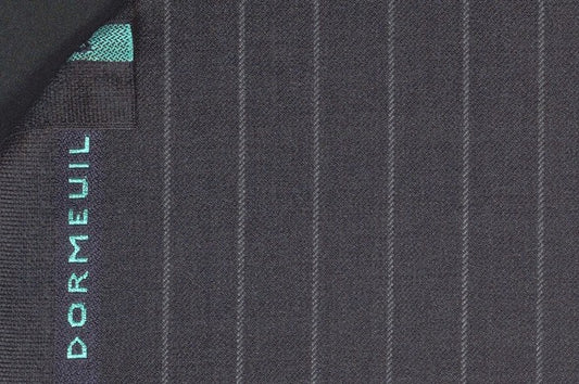 Dormeuil Fabric Grey Stripe 100% Wool (Ref-301628)
