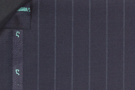 Dormeuil Fabric Navy Stripe 100% Wool (Ref-301629)