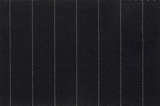 Dormeuil Fabric Black/White Stripe 100% Wool (Ref-301667)