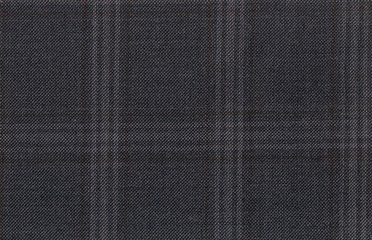 Dormeuil Fabric Grey Check 100% Wool (Ref-301675)