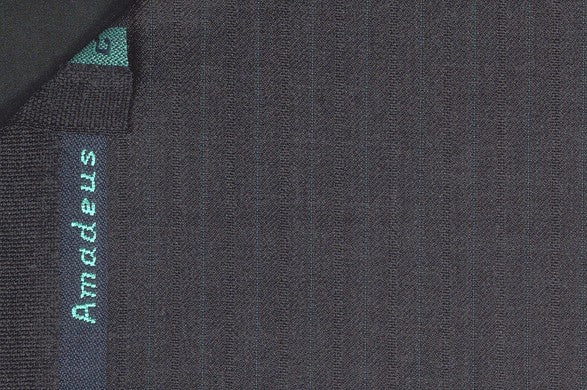 Dormeuil Fabric Grey Stripe 100% Wool (Ref-301680)