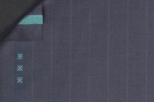 Dormeuil Fabric Blue Stripe 100% Wool (Ref-301693)