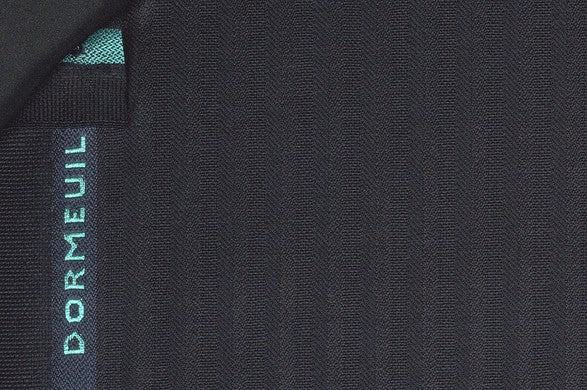 Dormeuil Fabric Black Stripe 100% Wool (Ref-301695)