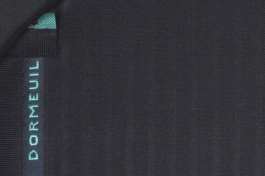 Dormeuil Fabric Black Stripe 100% Wool (Ref-301695)