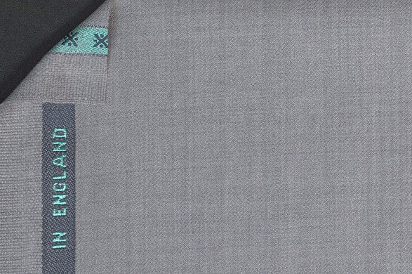 Dormeuil Fabric Grey Semi Plain 100% Wool (Ref-301706)