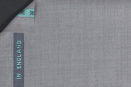 Dormeuil Fabric Grey Semi Plain 100% Wool (Ref-301706)