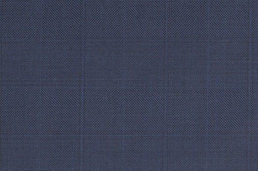 Dormeuil Fabric Navy Check 100% Wool (Ref-301710)