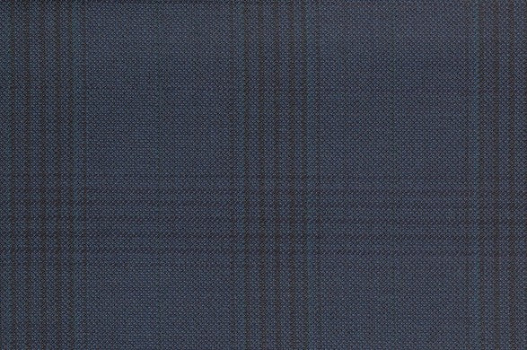 Dormeuil Fabric Navy Check 100% Wool (Ref-301711)