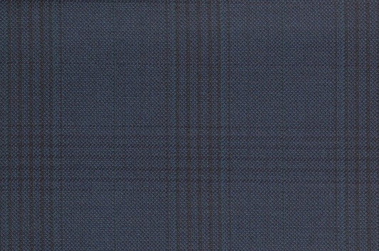 Dormeuil Fabric Navy Check 100% Wool (Ref-301711)