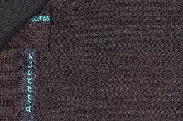 Dormeuil Fabric Burgundy Check 100% Wool (Ref-301712)