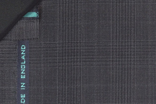 Dormeuil Fabric Grey Check 100% Wool (Ref-301715)