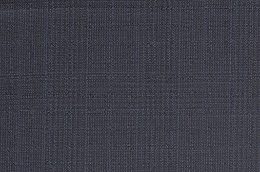 Dormeuil Fabric Navy Check 100% Wool (Ref-301716)