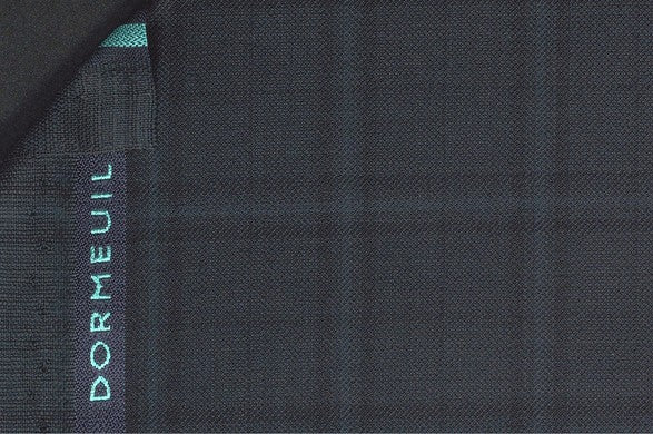 Dormeuil Fabric Green Check 100% Wool (Ref-301718)