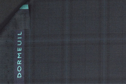 Dormeuil Fabric Green Check 100% Wool (Ref-301718)