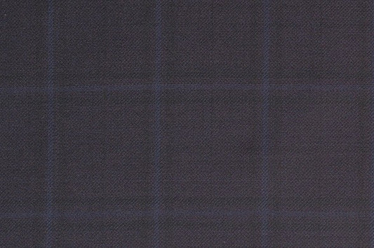 Dormeuil Fabric Navy Check 100% Wool (Ref-301719)