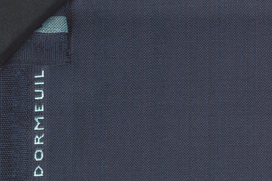 Dormeuil Fabric Navy Herringbone 100% Wool (Ref-301720)