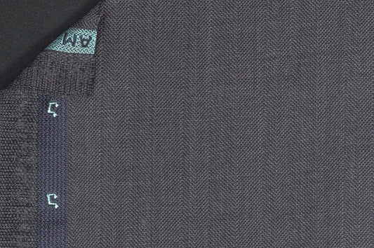 Dormeuil Fabric Grey Herringbone 100% Wool (Ref-301721)